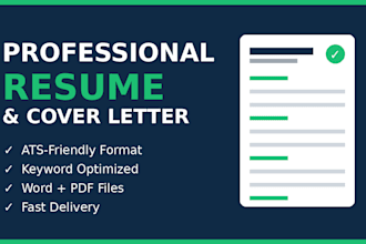write a professional resume and cover letter