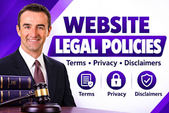write terms of service, privacy policy, disclaimer and website agreements