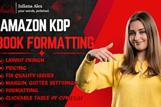 format your amazon KDP paperback and epub for