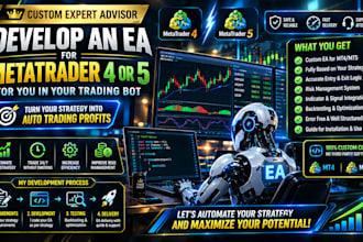 develop a custom ea for metatrader 4 or 5 for you in your trading bot
