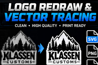 redraw your logo and convert your image to vector svg
