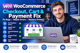 fix wordpress woocommerce checkout, cart, payment gateway, order bugs errors php