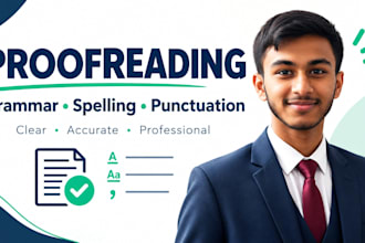 proofread and correct grammar, spelling, and punctuation