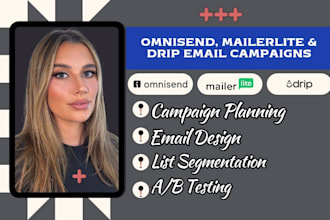 manage omnisend, mailerlite and drip email campaigns