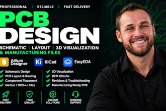 design professional pcb layout, schematic and routing