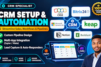 setup, integrate, and automate microsoft dynamics 365, zoho, or bitrix24