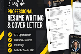 resume writing, coverletter, cv and professional resume