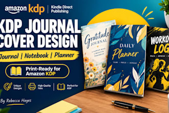 design KDP journal cover notebook low content planner cover for amazon kdp