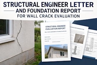 structural engineer letter and foundation report for wall crack evaluation