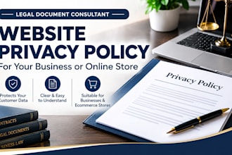 write a professional website privacy policy for your business or online store