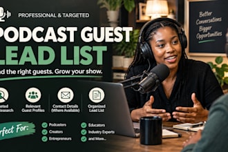 find and research targeted guests for your podcast