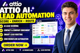 build attio ai lead scoring, enrichment and routing workflows