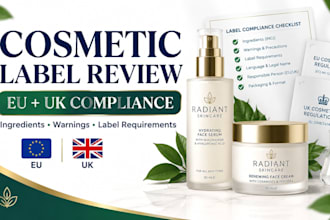 review your cosmetic label for eu and UK labeling compliance