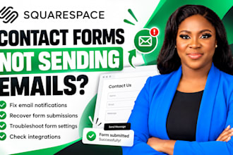 fix squarespace contact forms not sending emails or receiving submissions