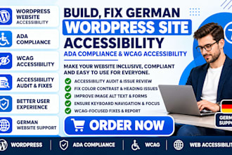 build, fix german wordpress site accessibility ada compliance wcag accessibility