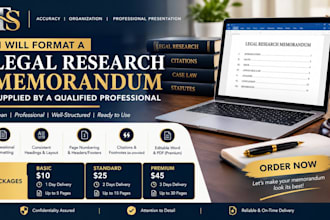 format a legal research memorandum supplied by a qualified professional