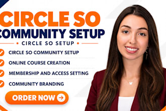 setup circle so community circle so, online course build circle so membership