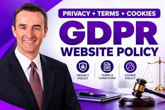draft gdpr privacy policy, terms of service and website policy drafts USA