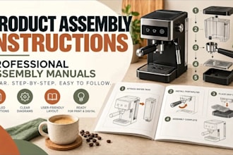 create professional product assembly instructions and manuals