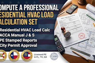 compute a professional residential hvac load calculation set