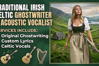 be your traditional irish celtic song ghostwriter and acoustic vocalist