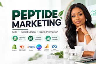 do peptide skincare marketing SEO social media and brand promotion