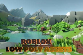 create roblox low poly trees and rocks roblox terrain map environment assets