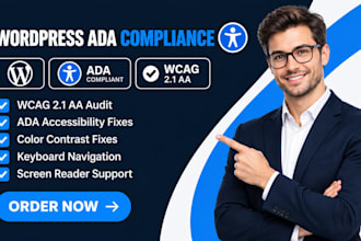 audit and fix website accessibility ada compliance wcag on wordpress website