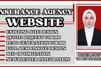 design insurance agency website, insurance website, insurance broker website,