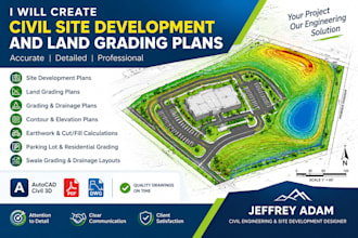 create civil site development and land grading plans