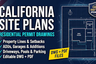 create california residential site plans for permit projects