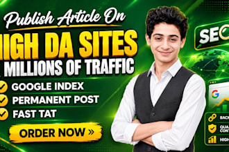 provide USA UK guest posting backlinks da 70 90
