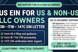 get ein number for non US residents llc, itin application, ein letter