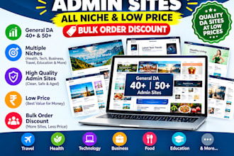 provide admin guest post sites travel, tech, health, more
