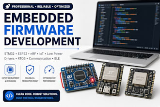 stm32 nordic esp32 firmware development with drivers