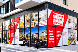 design wall wraps, door wraps, shopfront window graphics and vinyl decals