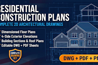 create residential construction drawings for your house project