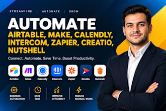 automate airtable, make, calendly, intercom, zapier, creatio, nutshell