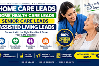 home care leads home health care leads senior care leads assisted living leads