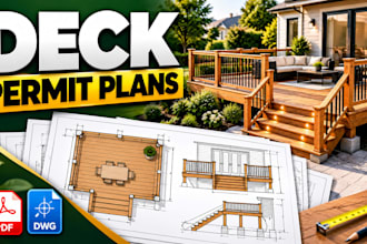 draw deck permit plans and construction drawings for permit applications