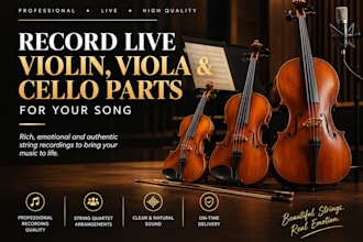 record live orchestral instruments and cinematic strings for your soundtrack