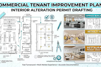 draft commercial tenant improvement plans for city permits