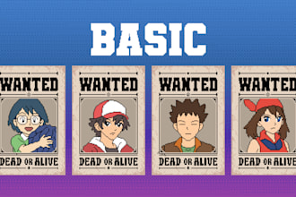 create a custom pixel art wanted poster