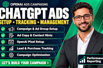 setup and manage chatgpt ads campaign, openai ads and conversion tracking