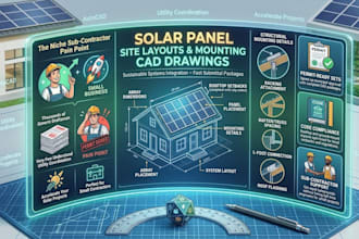 draft residential solar site plans and mounting details
