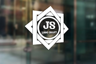 design luxury monogram for glass window