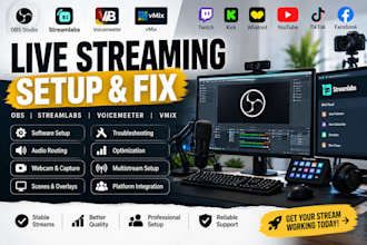 setup fix your obs studio streamlabs voice meters vmix for twitch kick whatnot
