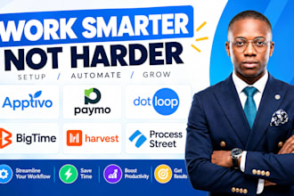 apptivo paymo dotloop portfolio manager bigtime harvest process street