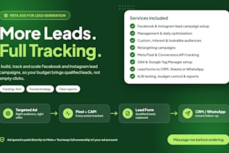 manage meta ads for lead generation, tracking and business growth