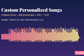 write a custom personalized song for birthdays, weddings and gifts